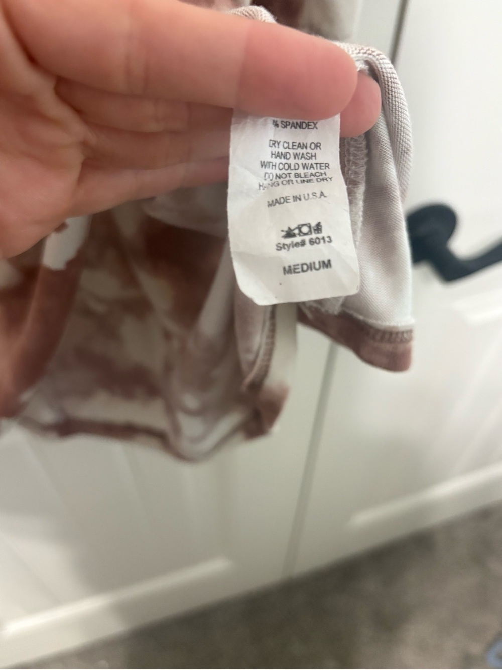 entro Brown and Cream Tie-Dye Peplum Tunic - Picture 5 of 5